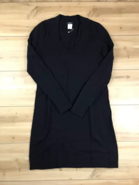 J.Crew Black Sweater Dress Women's S Scoop neck Cashmere Wool Classic