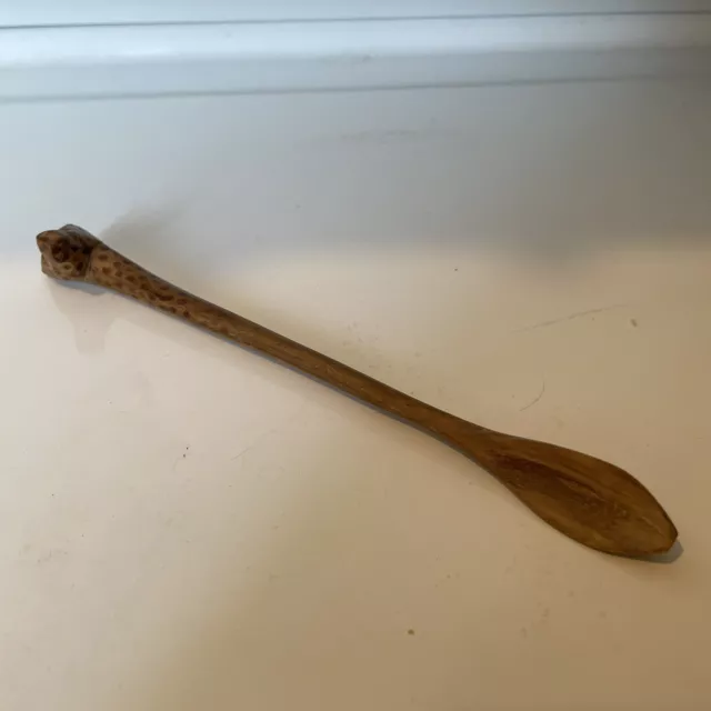 Vintage wooden Teaspoon, hand carved giraffe 7  inch long Small Jam Jelly Spoon