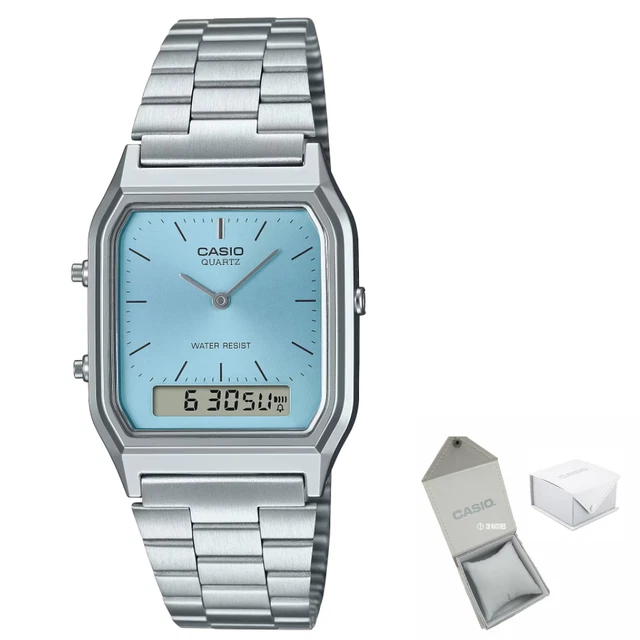 CASIO NEW AQ230A2A1 Retro Digital Analog Alarm Mens Watch AQ230 £47.