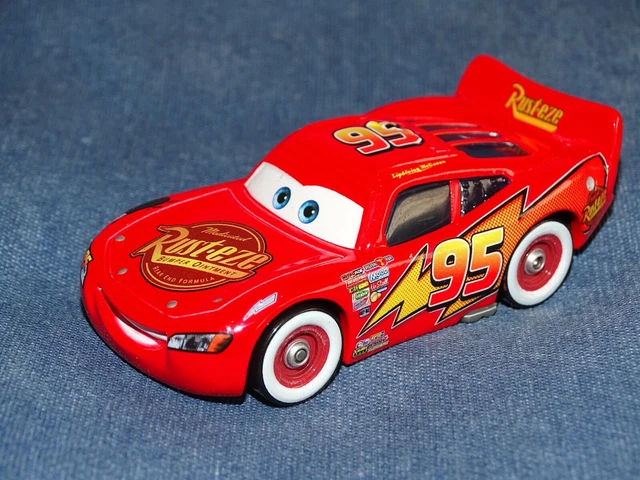 Rare Disney Pixar Cars Lightning Mcqueen With Bumper Stickers Edition Chase