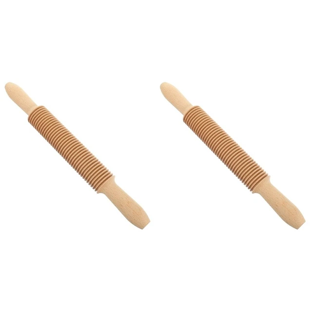 2 piezas rodillo de masa de fideos rodillo de masa rodante pasador de pizza pastelería rodillo de corte a