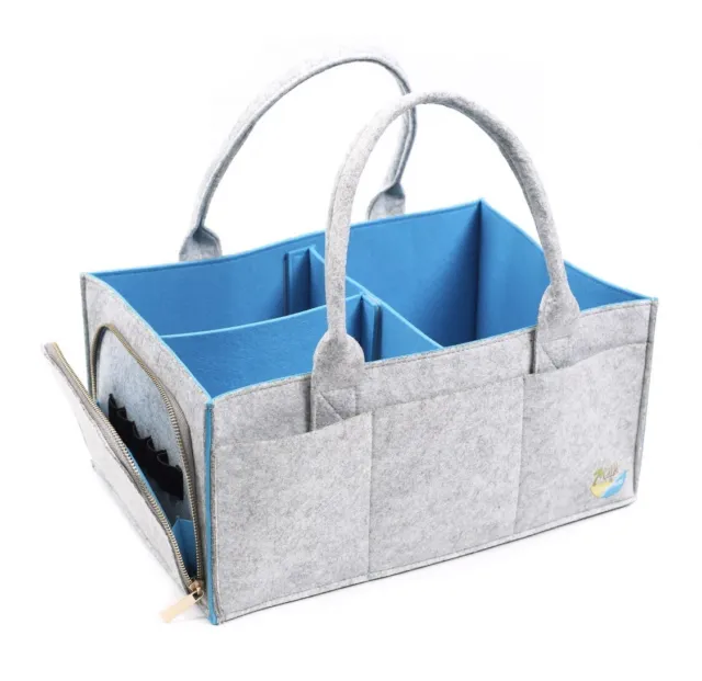 Large Felt Caddy Organizer Storage Bag Nursery Holder Bin Portable Diaper Baby