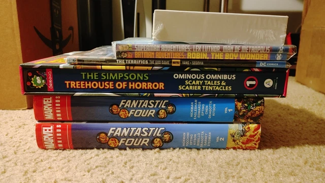 Fantastic Four by Jonathan Hickman Omnibus #1 & 2, 4 HC/TPB (OOP) + Earbud Lot