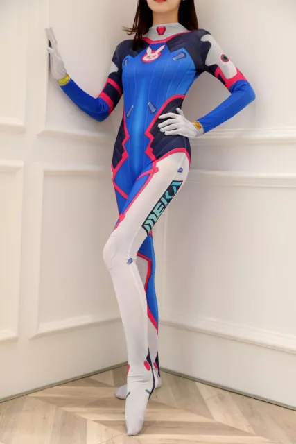 Game OW D.Va DVA Cosplay Zentai Bodysuit Comicon Cosplay Costume Show Jumpsuit