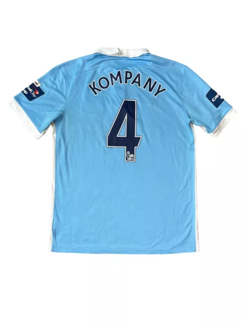 Manchester City Nike Football Shirt Jersey 2015/2016 Home M Kompany #4 Cup Final