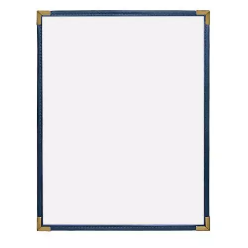 KNG - 3965BLUGLD - 8 1/2 in x 11 in Single Blue and Gold Menu Cover