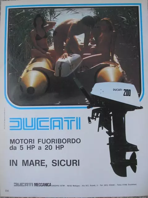 Ducati Meccanica Motori Fuoribordo 1977 Advertising Pubblicita