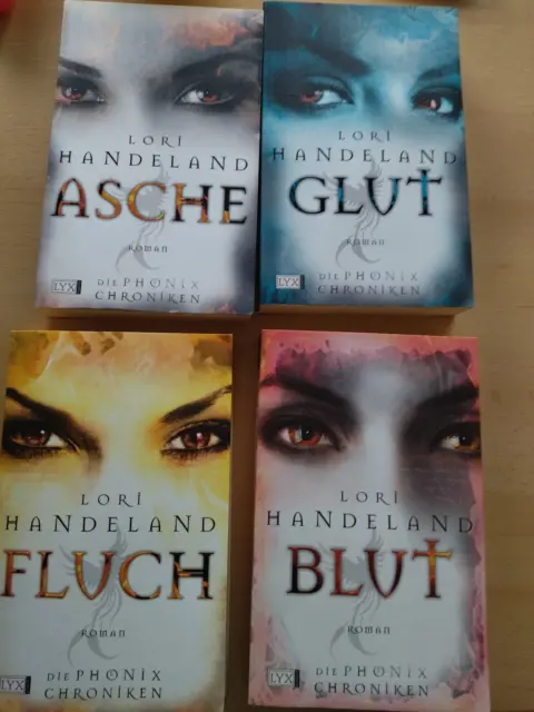 Lori Handeland, Die Phönix Chroniken 1-4, 4 Stk., TB, Fluch, Blut,Glut, Asche