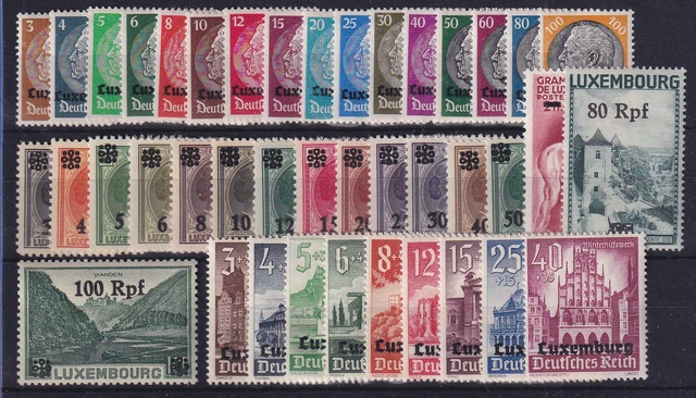 Dt. Besetzung 2.WK, Luxemburg Freimarken Mi.-Nr. 1-41 kpl. Gebiet postfrisch **