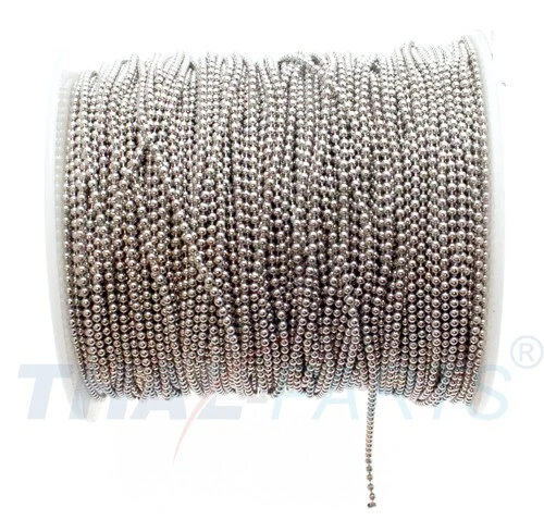 100 m cadena esférica 1,5 mm plata sobre rollo cadenas esféricas cadena esférica cadena cadenas