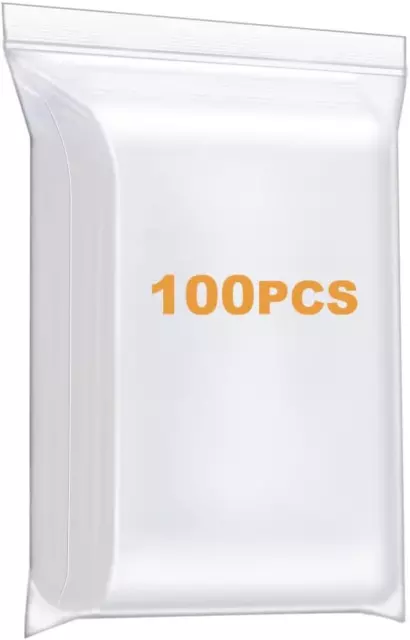 100 PCS 7" X 9" Thick Clear Zip Poly Lock Plastic Bags Seal Reclosable Zip Bag D