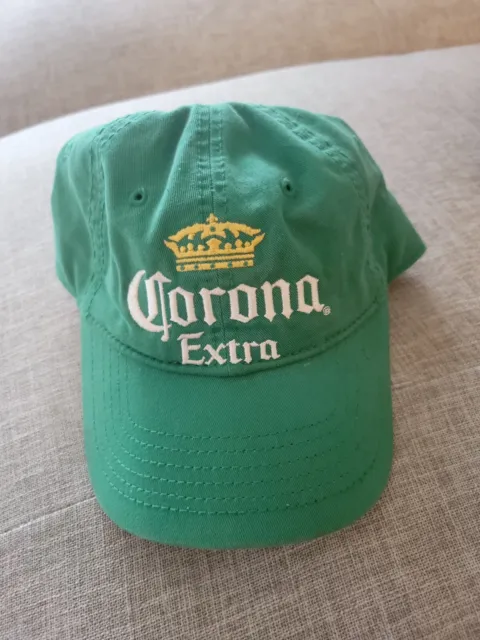 Corona Extra Green Cotton Hat La Cerveza Mas Fina and Blue and Yellow Hat. 2 hat