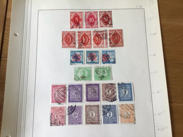 Yugoslavia early mounted mint or used stamps on album page A6568