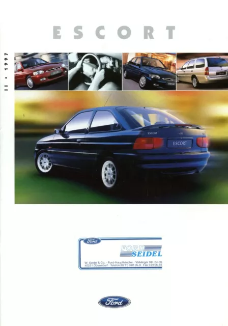 Ford Escort Prospekt II 1997 7/97 D brochure catalogue broschyr catalogus