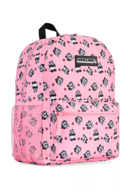 Minecraft Enfant Fille Garçon Cartable Sac À Dos Sport Loisir Voyage École Rose