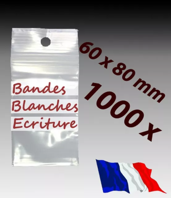 1000 Sachets zip transparent 50µ 150x200