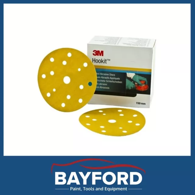 3M P80 Grit Discs Hookit Sanding Disc 150Mm Pack Of 50 15 Hole Sand Paper