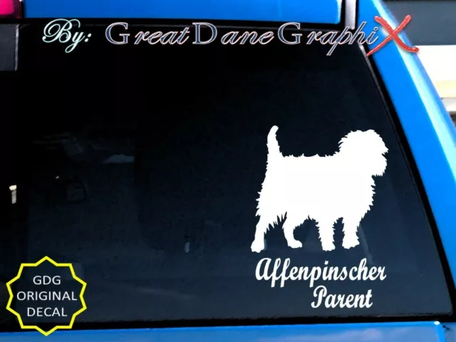 Affenpinscher -Mom -Dad -Parent(s) Vinyl Decal Sticker-Color Choice-HIGH QUALITY