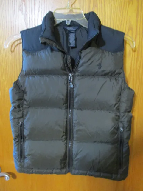 Polo Ralph Lauren Boys Green Nylon Puffy Vest Size 10-12