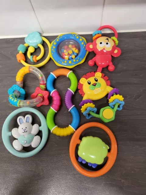 Baby Zahnen Kinderwagen Spielzeug Konvolut × 8 Restposten kleine Tikes + anderer Kunststoff