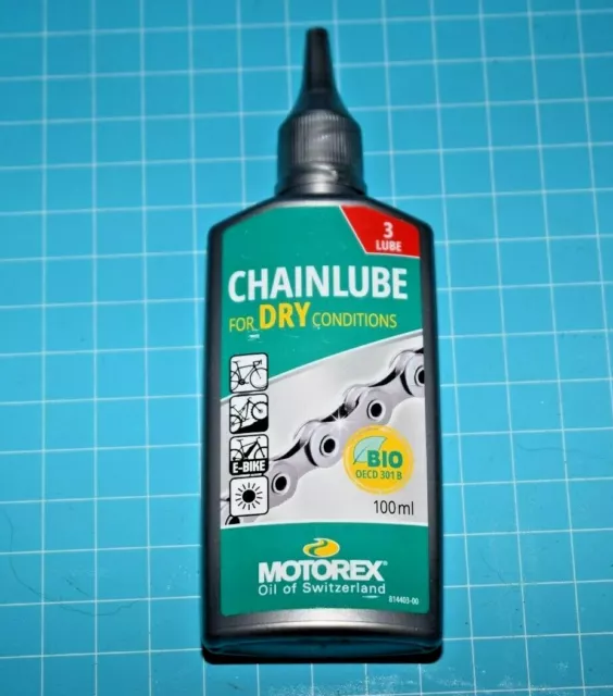 MOTOREX CHAIN LUBE for DRY conditions 100ML graisse lubrifiant chaîne vélo neuf