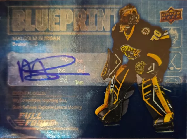 2015-16 Upper Deck Full Force Blueprint Malcolm Subban #BP-MS Rookie Auto RC