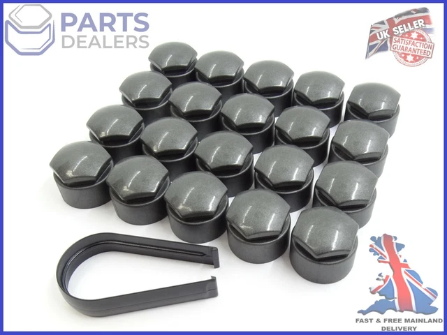 thumbnail interactive-video image 1 of Blue Lug Nut Covers For Seat – 17mm Locking Bolt Caps Set Of 21 With Removal Tool 1 of 3