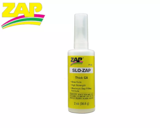 ZAP PT-33 SLO-ZAP Thick CA Slow Cure Cyano Cyanoacrylate High Strength Glue 2oz
