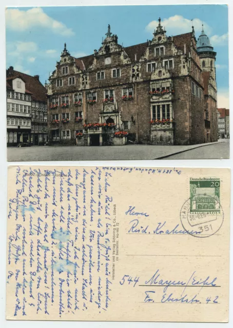 58839 - Hann.-Münden - Town Hall - postcard, run 30.8.1969