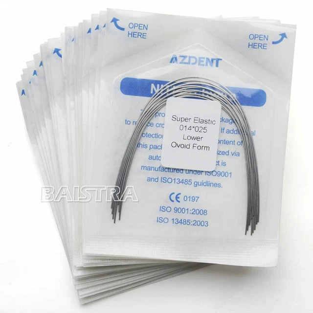 20X Dental Orthodontic Super Elastic Niti Arch Wires Rectangular Ovoid Form