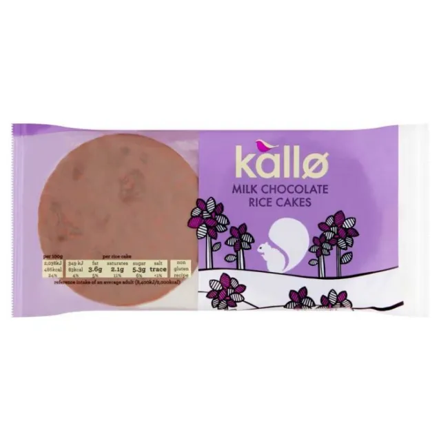 Kallo Kallo Milk Chocolate Rice Cakes 100g
