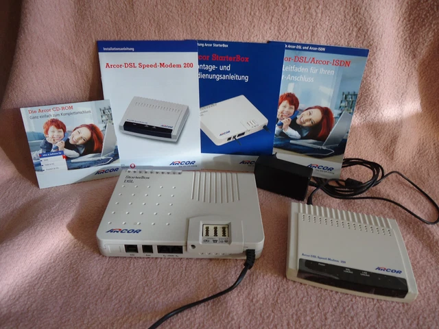 ARCOR DSL SPEED-MODEM 200 Arcor + Arcor Starter Box EUR 8,95 - PicClick DE