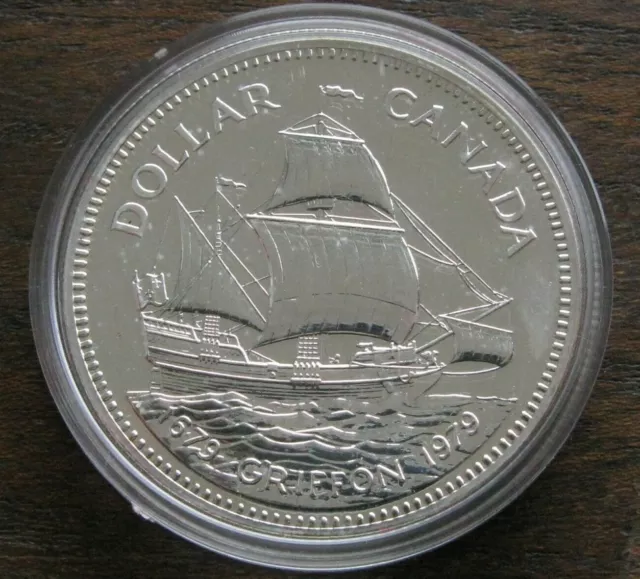 Canada, 1 Dollar 1979, argent. Griffon, Avec Boîte