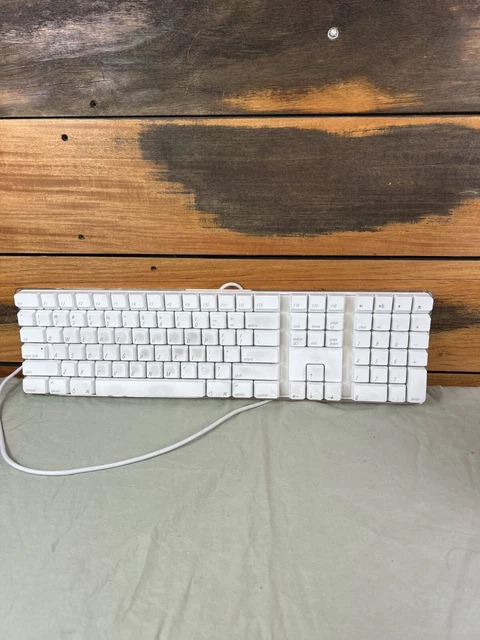 Apple A1048 White Wired USB Portable QWERTY (Standard) Mechanical Keyboard