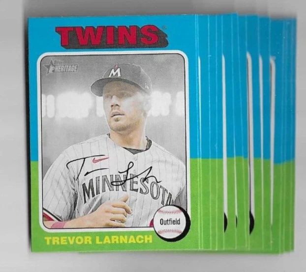 (14) TREVOR LARNACH 2024 Topps Heritage Baseball Card Lot 455 Twins