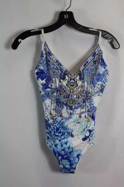 Camilla Heartford Womens Blue/White Underwire Bathing Suit #XS/C $329