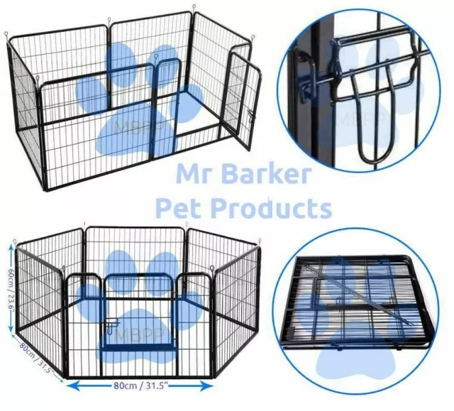 Extra Large Heavy Duty 6 Piece Puppy Dog Run Welping Pen Playpen UK Stock