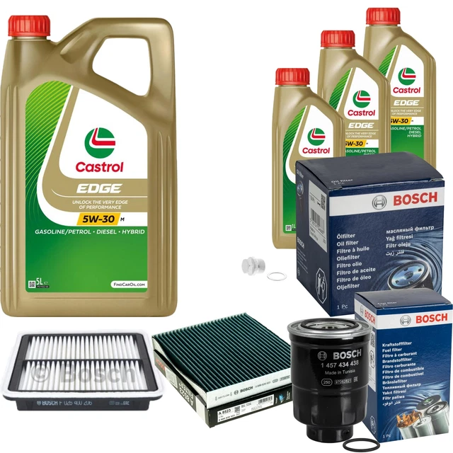 BOSCH INSPECTION SET 8 L Castrol 5W-30 M pour Subaru Héritage V Break ...