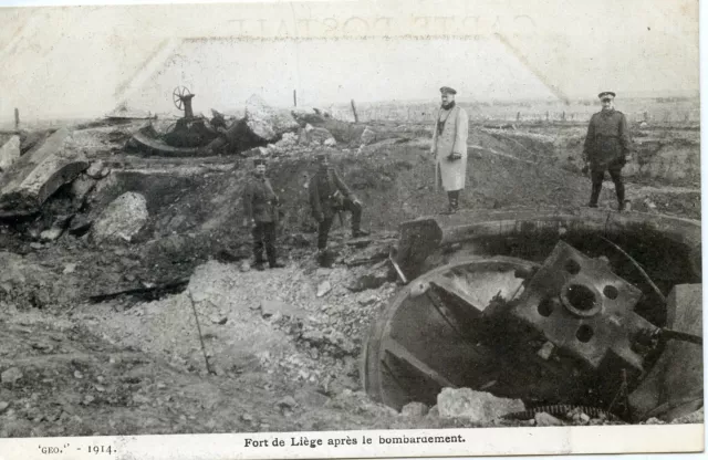 Ww1 // Cpa / Guerre Militaire // Fort E Liege Apres Le Bombardement