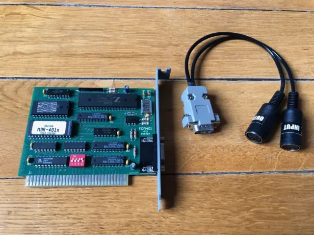 ISA 8 BIT card compatible with Roland MPU-401 MIDI Intelligent