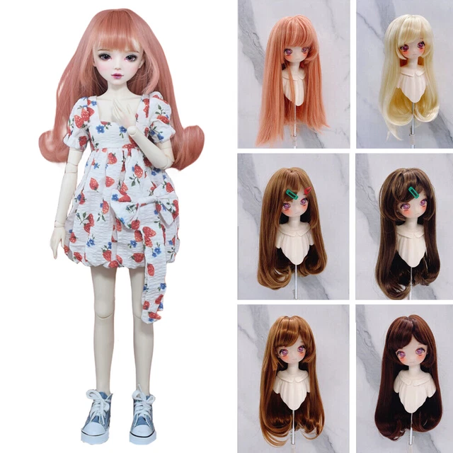 Dolls Wigs DIY Accessories Straight Curly Hair for 1/3 1/4 1/6 BJD SD Dolls Doll