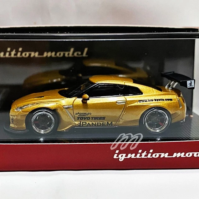 JDM MODEL CAR NISSAN SKYLINE GTR R35 PANDEM R35 GTR Gold CAR 164 NEW