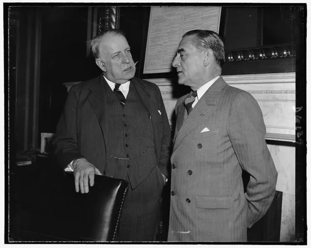 Reproduced 1938 Photo Senator David I Walsh, Demo Mass March 11, 1939; Right: p