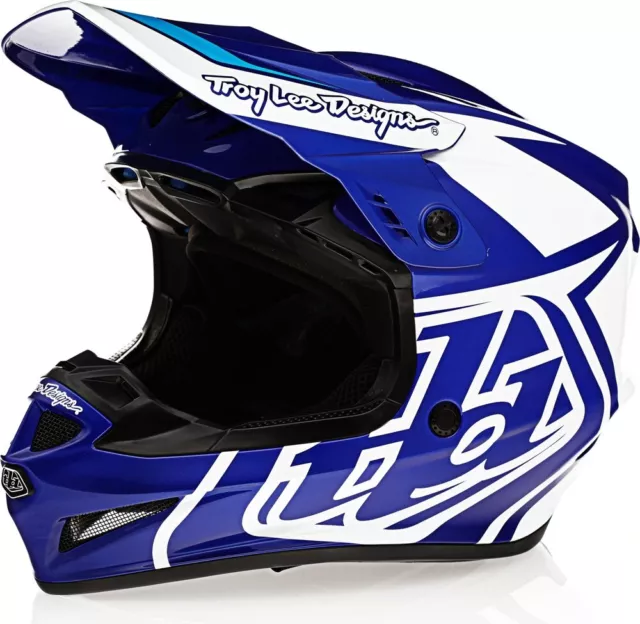 Troy Lee Designs GP Overload Blue White Helmet size Medium