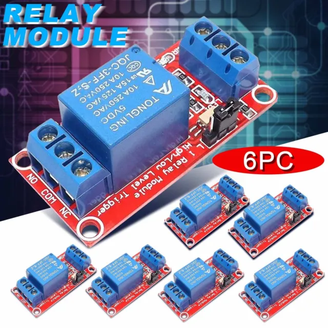 Arduely relay module with 6 5V high level relay channels