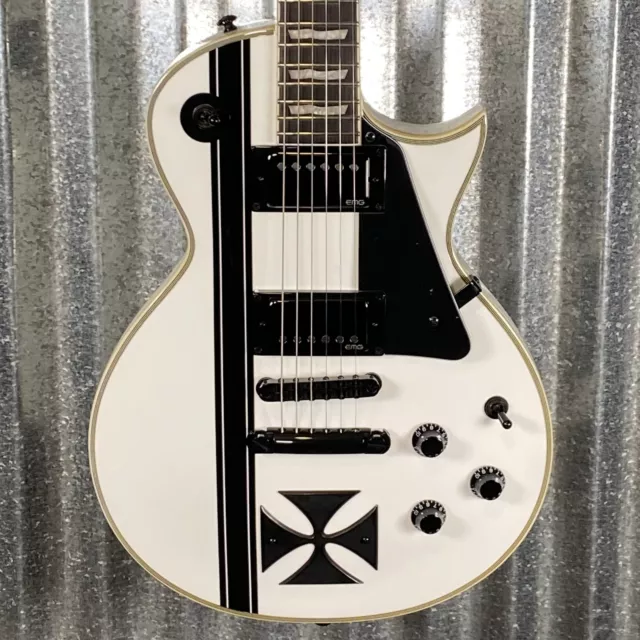 ESP LTD Iron Cross James Hetfield Snow White Guitar & Case #0019 Used