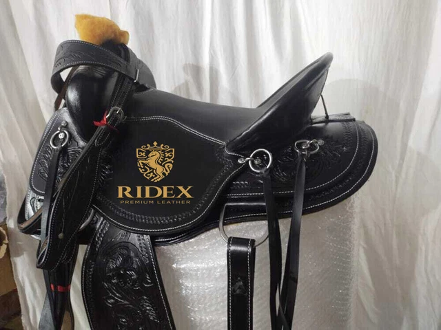 Selle De Cheval Western Ridex - Cuir Classique 16 Pouces - Barrel Racing - Neuve