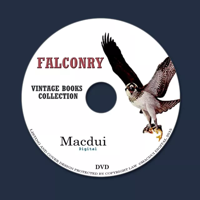 Falconry, Coursing, Hawking Old Books Collection 37 PDF E-Books on 1 DVD