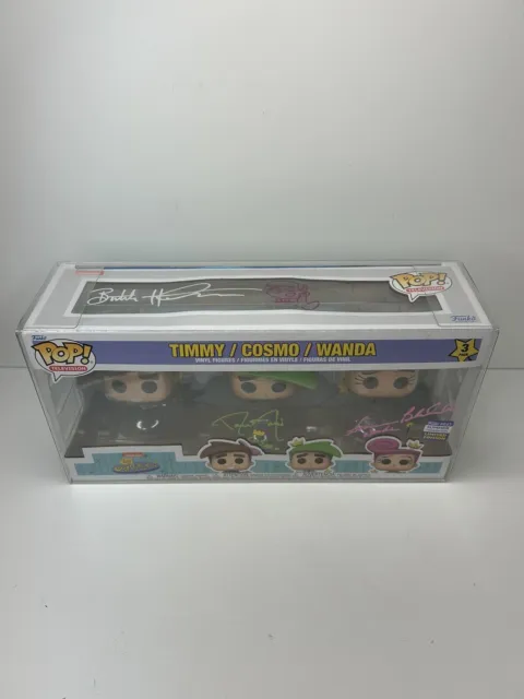 FUNKO POP! FAIRLY ODD PARENTS 3 PACK SDCC 2023 W/ PROTECTOR 3 Autographs/ sketch