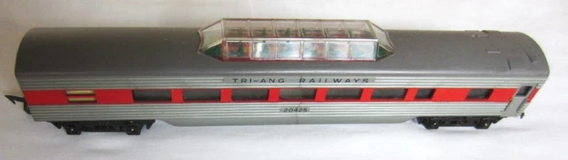 TRIANG TRANSCONTINENTAL R25 Vista Dome coach in red and silver, unboxed ...